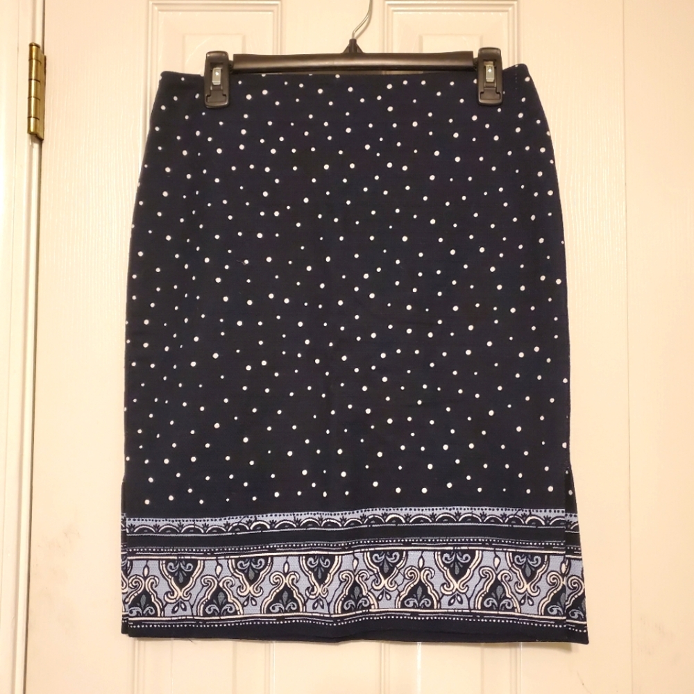 NWT Loft Navy Blue Slit Skirt Women's Size 4